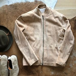 Tan suede leather jacket
